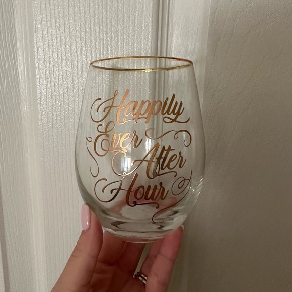 Happily ever after hours stemless wine glass - Picture 1 of 1